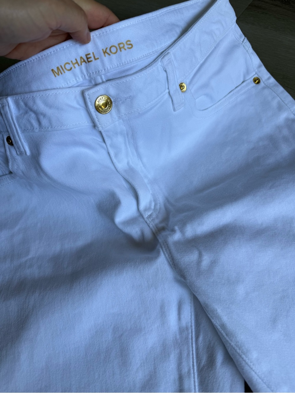 Michael Kors Izzy White Jeans, Size 10